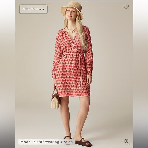 J.Crew Cabana mini dress in block-print ramie - Picture 1 of 5